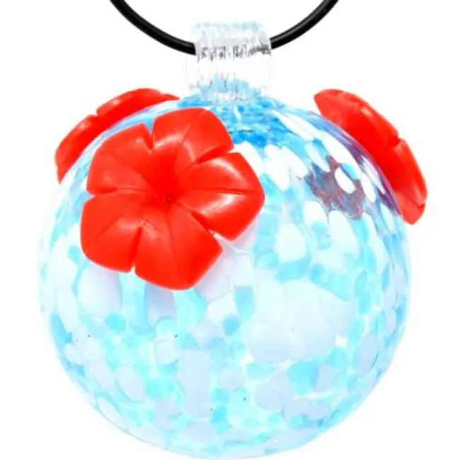 Backyard Essentials Hand-Blown Glass Sphere Hummingbird Feeders - 8 Oz. 1