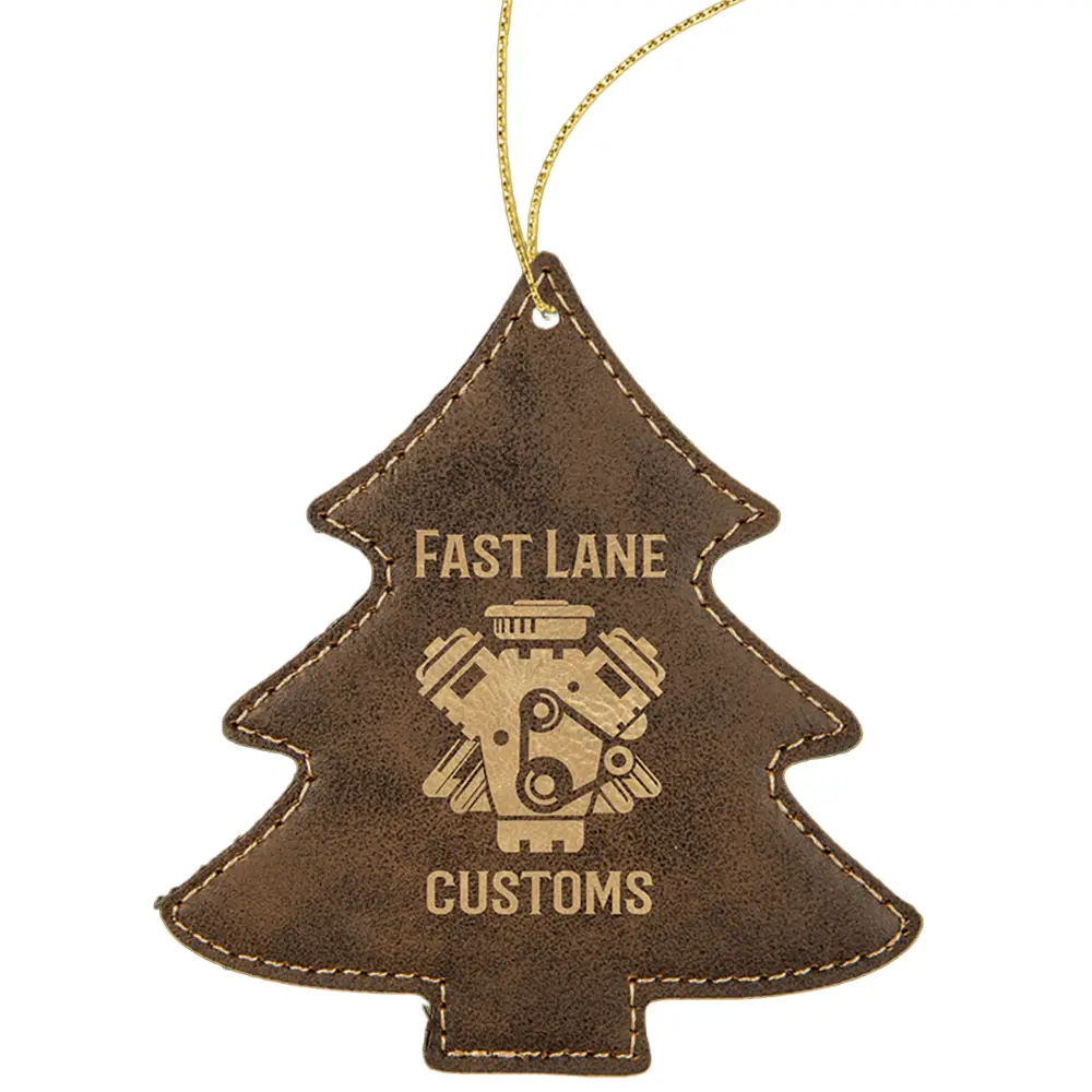 Jds Engravable Leatherette Christmas Ornaments (Blank) - 3" 4