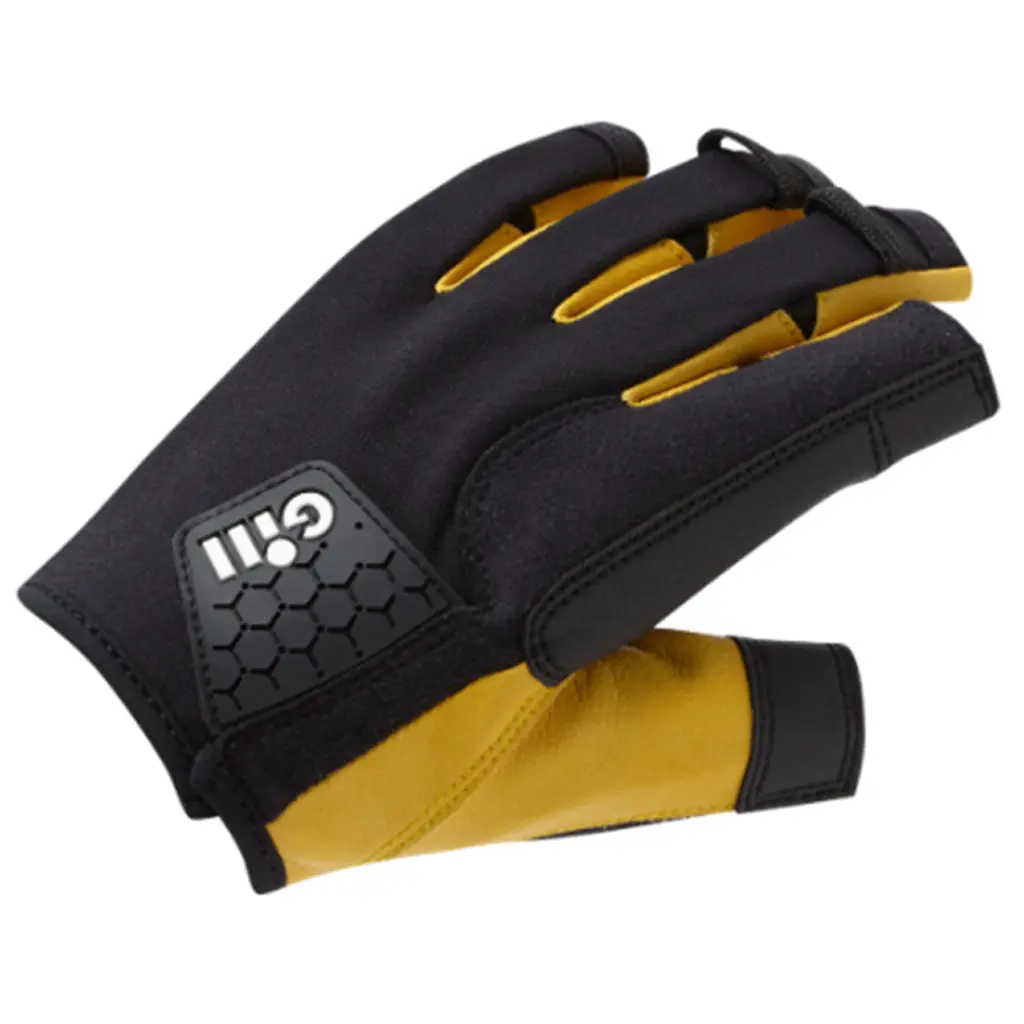 Gill Black Pro Gloves - Short Finger 1