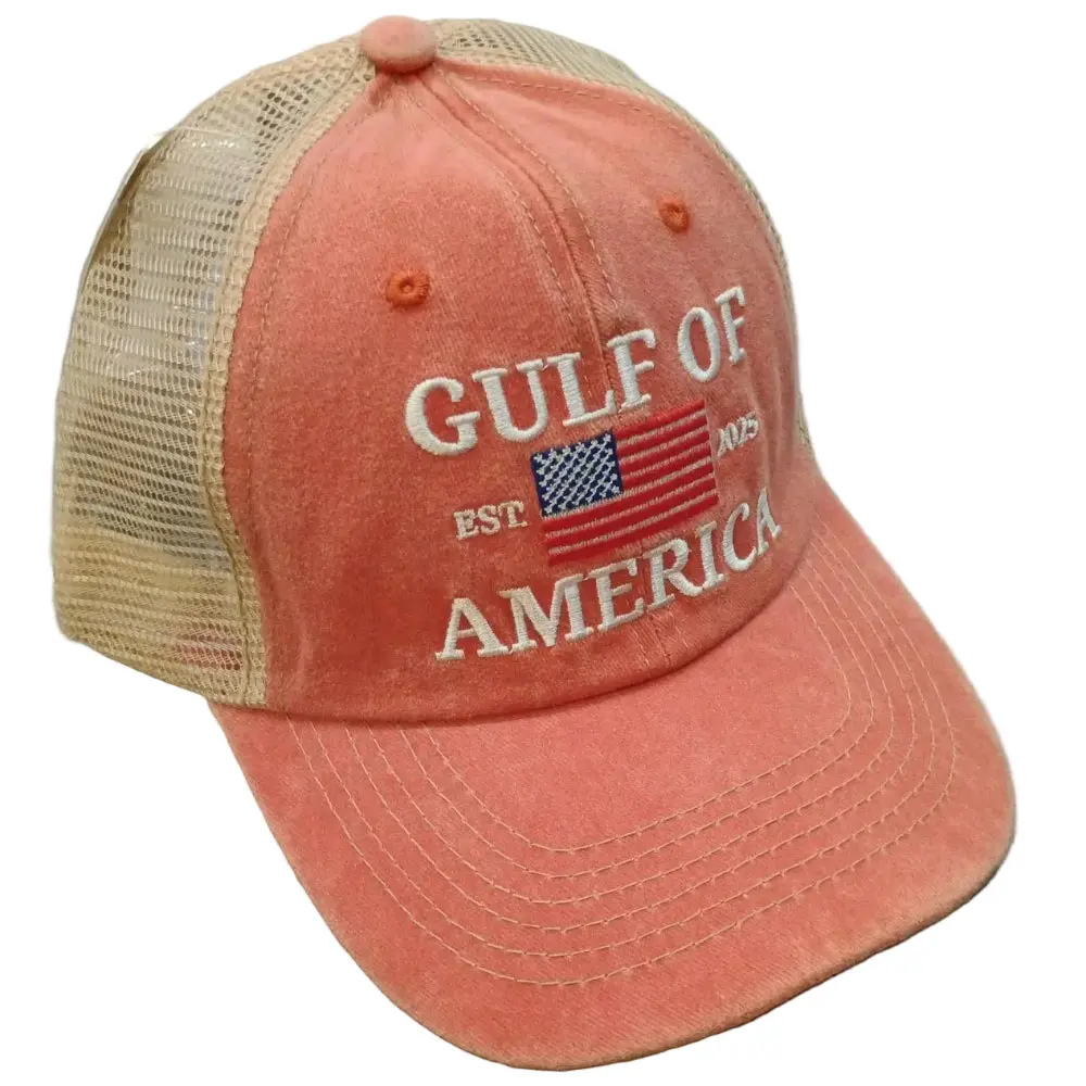 Embroidered "Gulf Of America" Mesh-Back Trucker Hat 1
