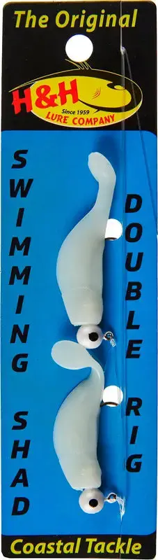 H&H Swimming Shad Double Rig Glow Lures - 1/16 Oz. To 1/4 Oz. 1