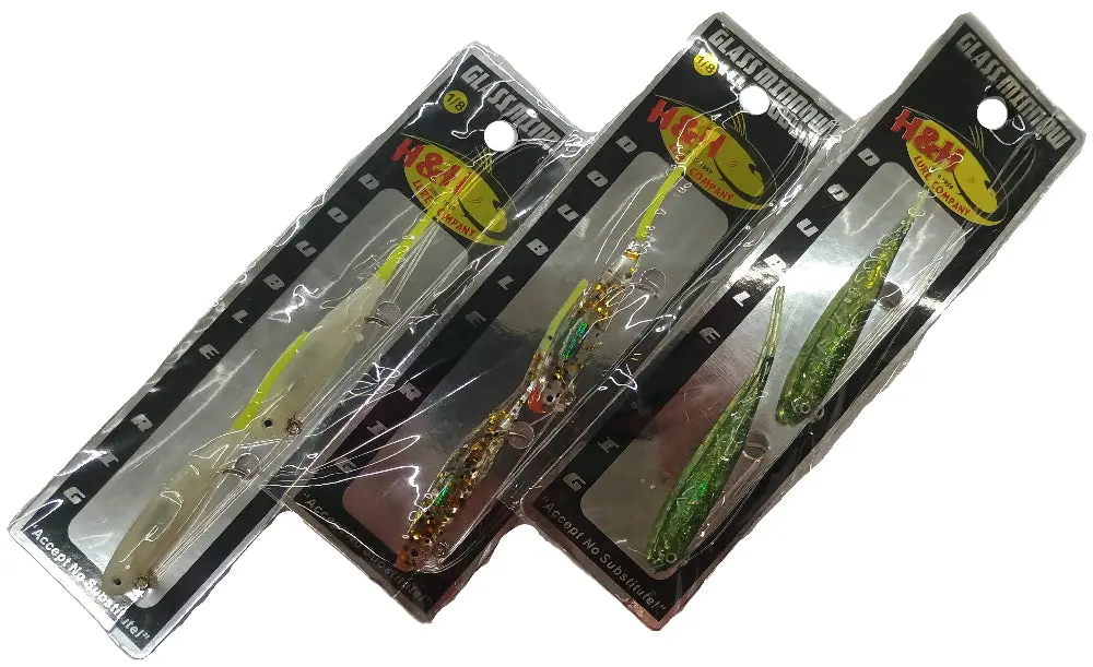 H&H Glass Minnow 1/8 Oz. Double Rig Lures 1