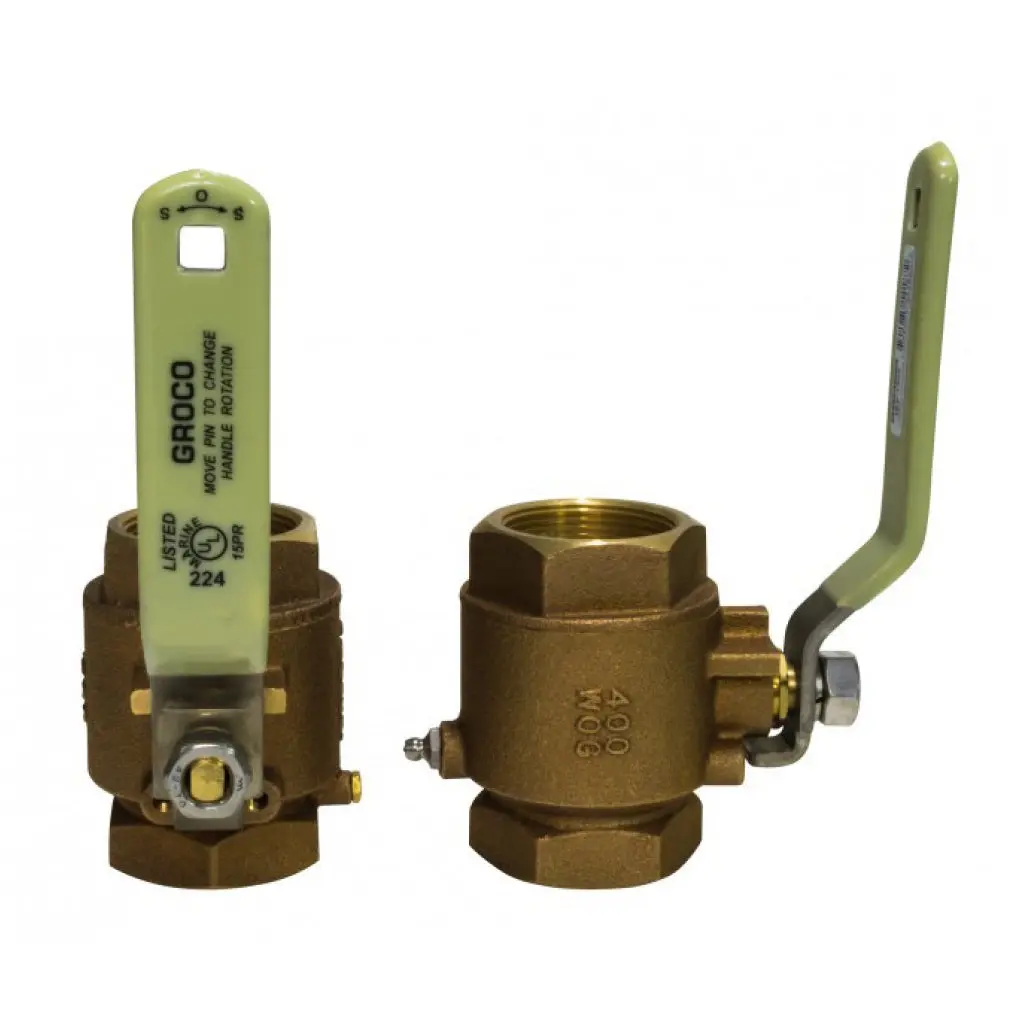 Groco 1" Bronze In-Line Ball Valve 1