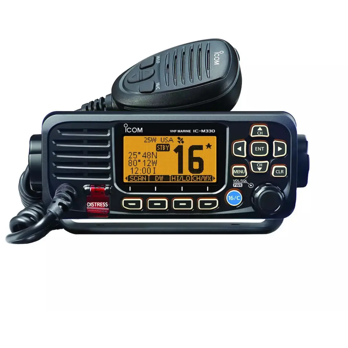 Icom Ic-M330 Vhf Marine Radio With Gps - Black 1