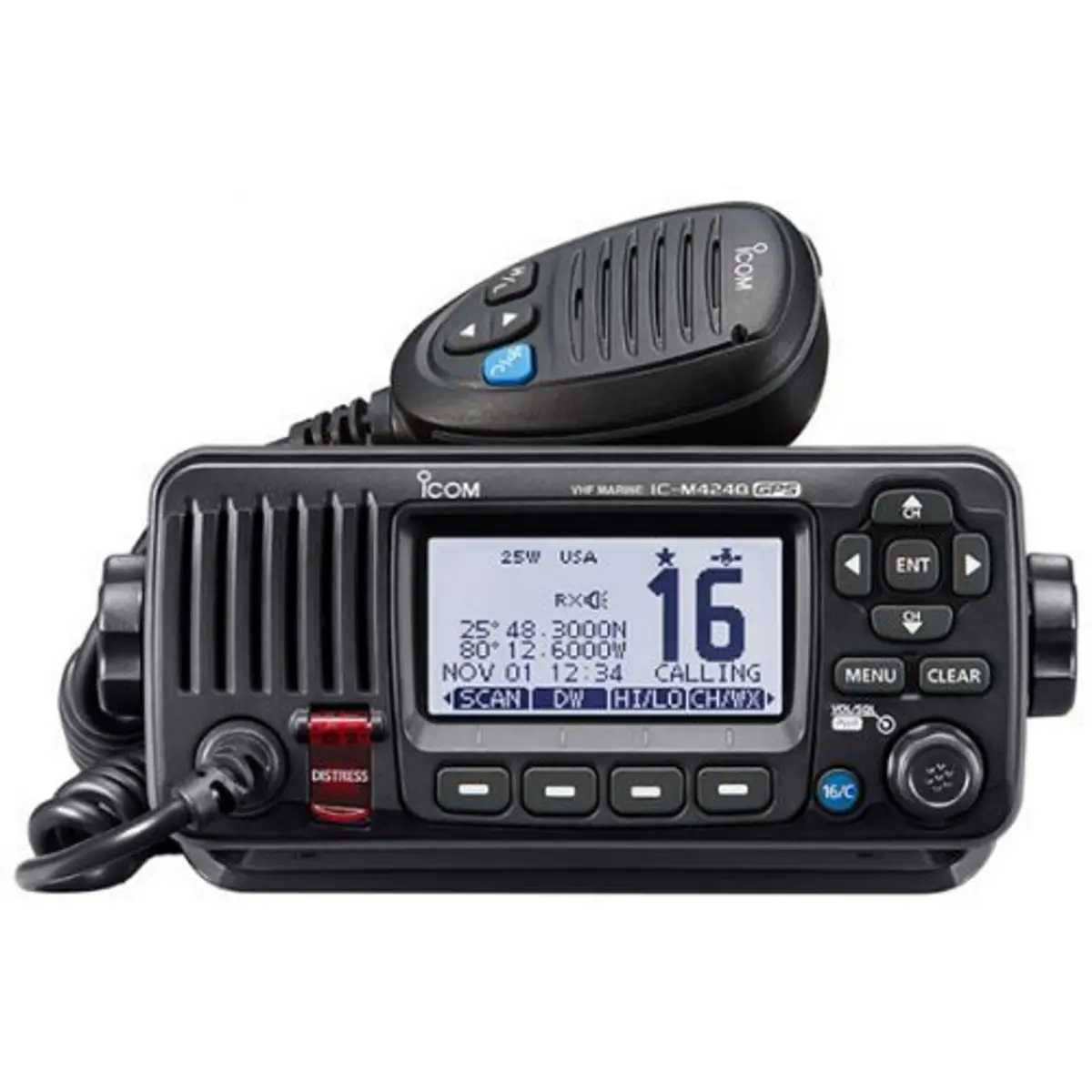 Icom Ic-M424g Vhf Marine Radio With Gps - Black 1
