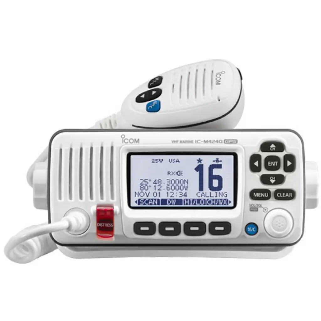 Icom Ic-M424g Vhf Marine Radio With Gps - White 1