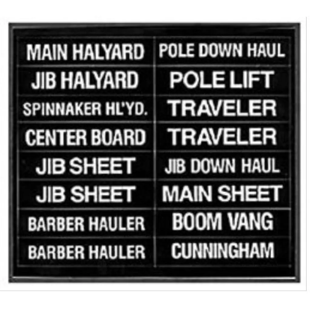 Adhesive Label - Sailboat Controls 1