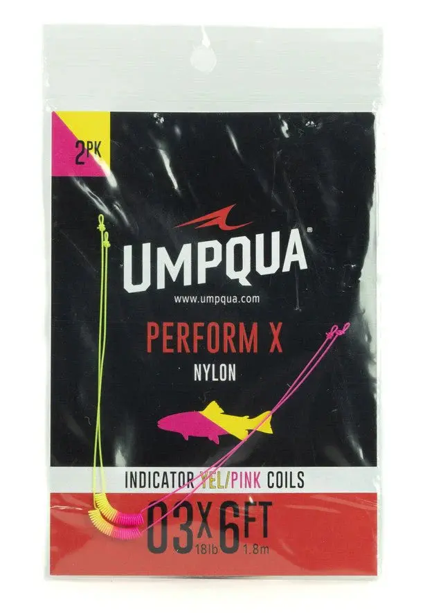 Umpqua Perform X Nylon Indicator Coils - Yellow/Pink - 03X 6Ft 1
