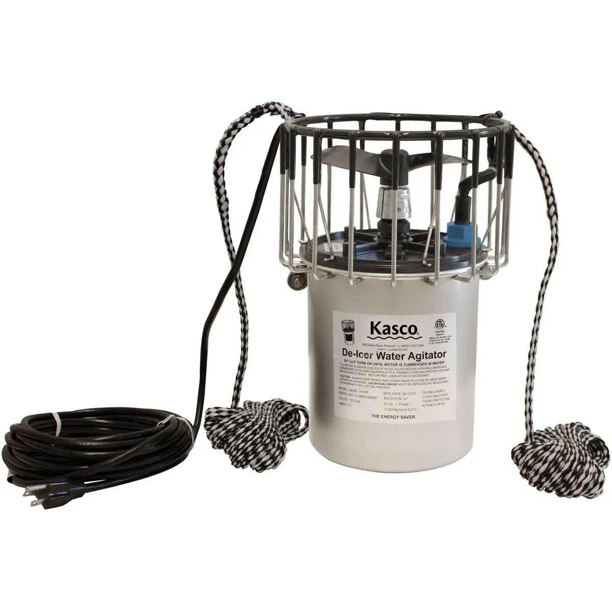 Kasco 3400/D25 De-Icer - 3/4 Hp - 25Ft Cord 1