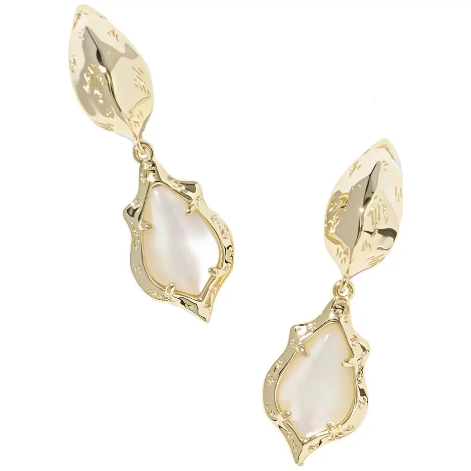 Kendra Scott Adriana Gold Scalloped Frame Earrings 1