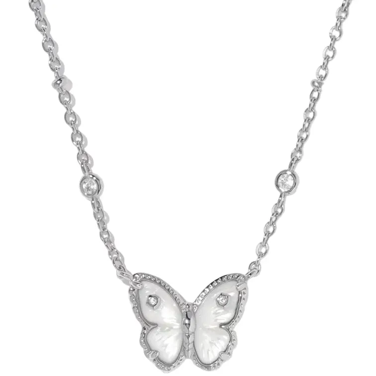 Kendra Scott Cailey Silver Butterfly Pendant Necklace 1