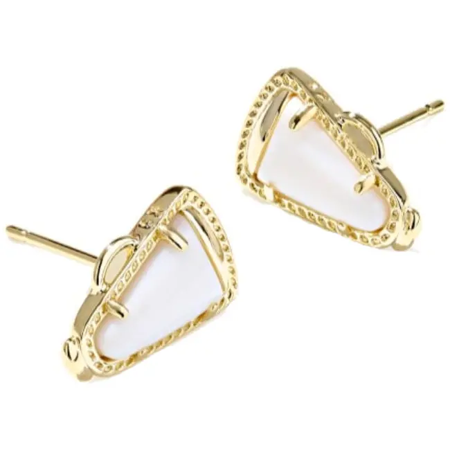 Kendra Scott Gold Cheer Megaphone Stud Earrings 1