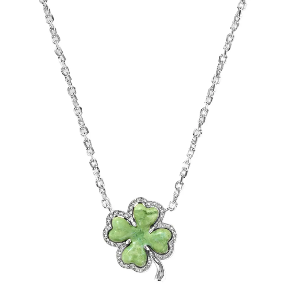 Kendra Scott Emerald Green Shamrock Pendant Necklace 2