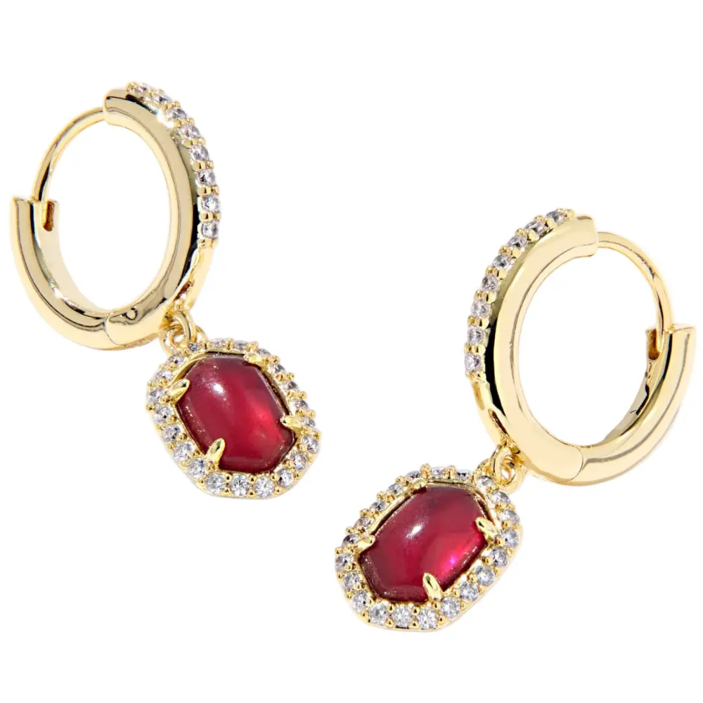 Kendra Scott Daphne Crystal Frame Huggie Earrings 1