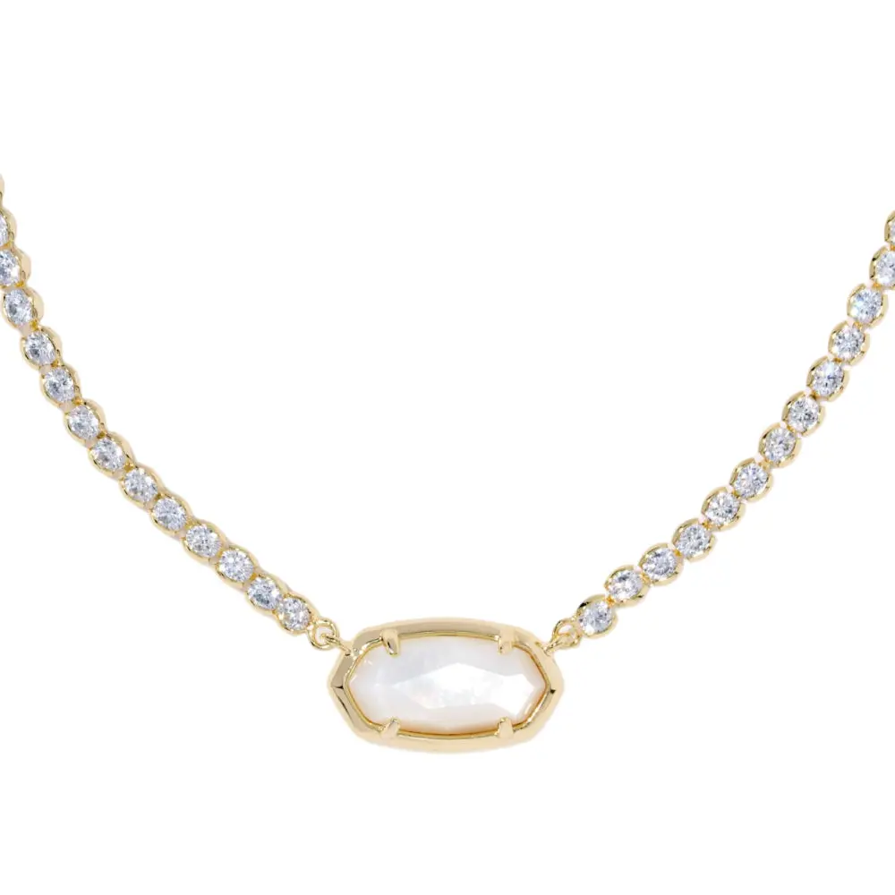 Kendra Scott Elisa Gold Tennis Necklace 1