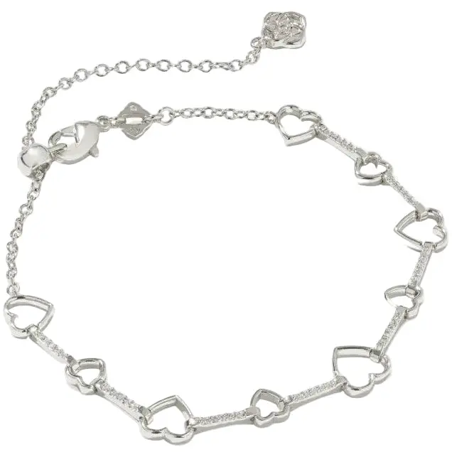 Kendra Scott Haisley Silver Heart Bracelet 1