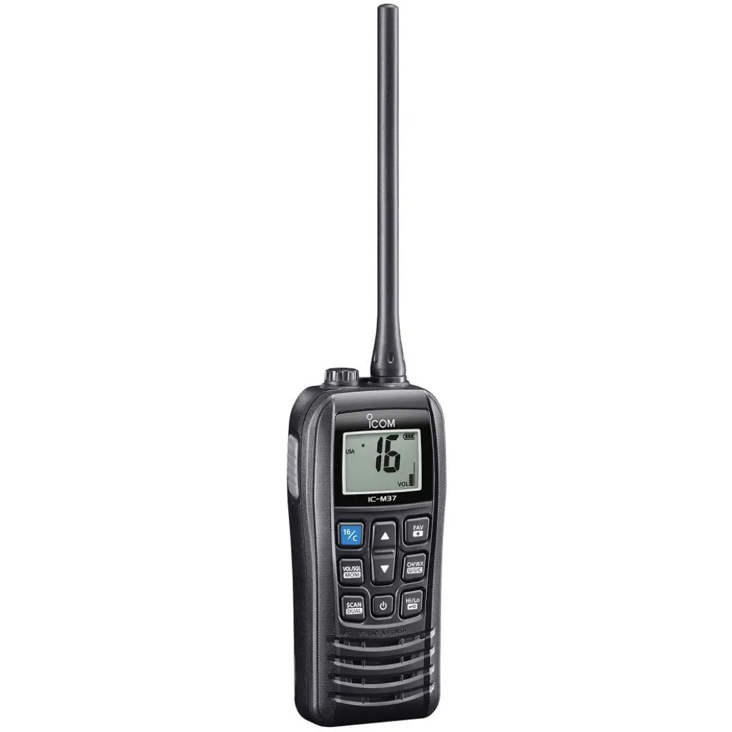 Icom Ic-M37 Float'n Flash Handlheld Vhf Marine Rad 1
