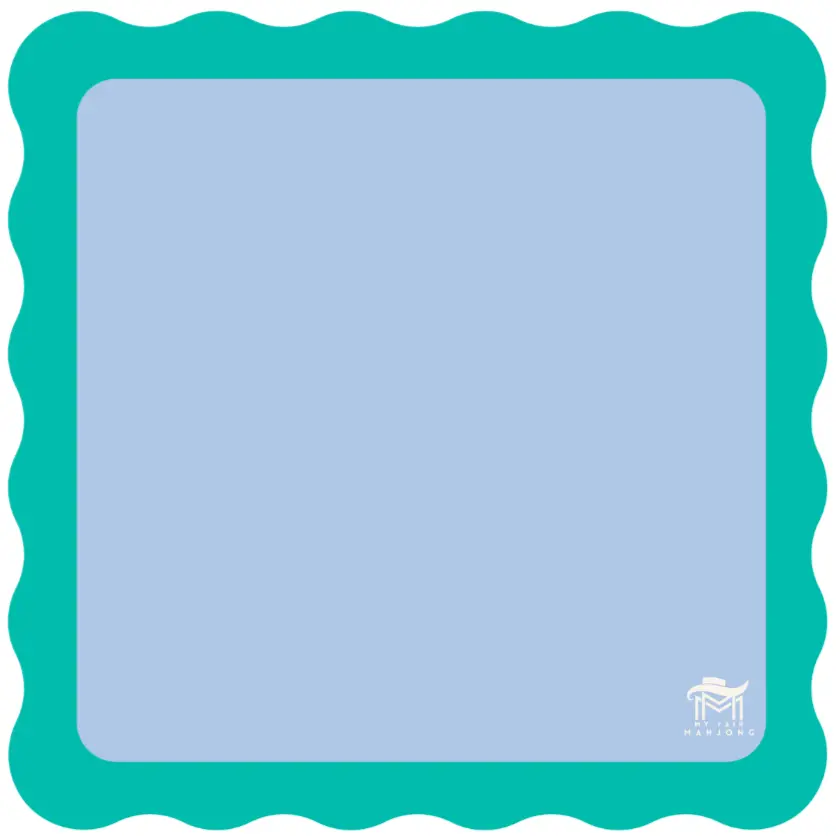 My Fair Mahjong Scalloped Padded Game Mat - 31" X 31" 2