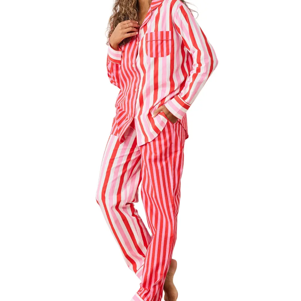 Printfresh Peppermint Swirl Long Pajama Set 1