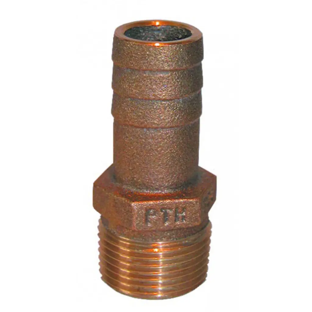Groco Bronze Hose Barb To Npt - 1-1/2" 1