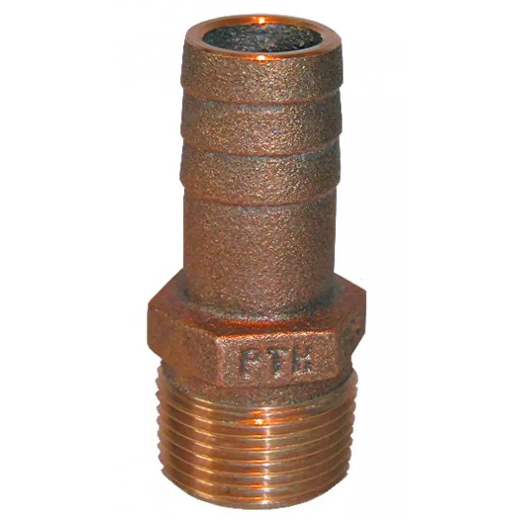 Groco Bronze Hose Barb To Npt - 1/2" 1