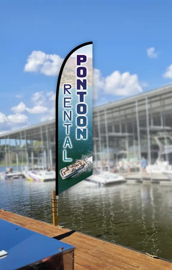 Pontoon Rentals - 10' Feather Flag 1