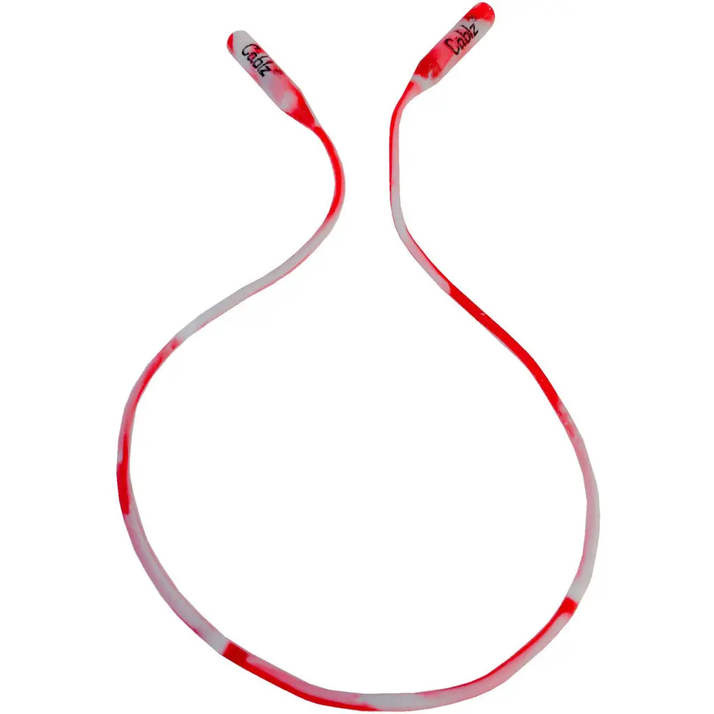 Cablz Silicone Garnet/White 16" 1