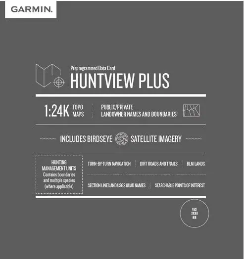 Garmin Huntview Plus Maps  Microsd /Sd Card Oregon 25/26 1