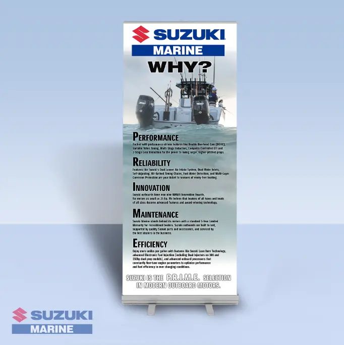 Why Suzuki Marine - Bannerstand 1