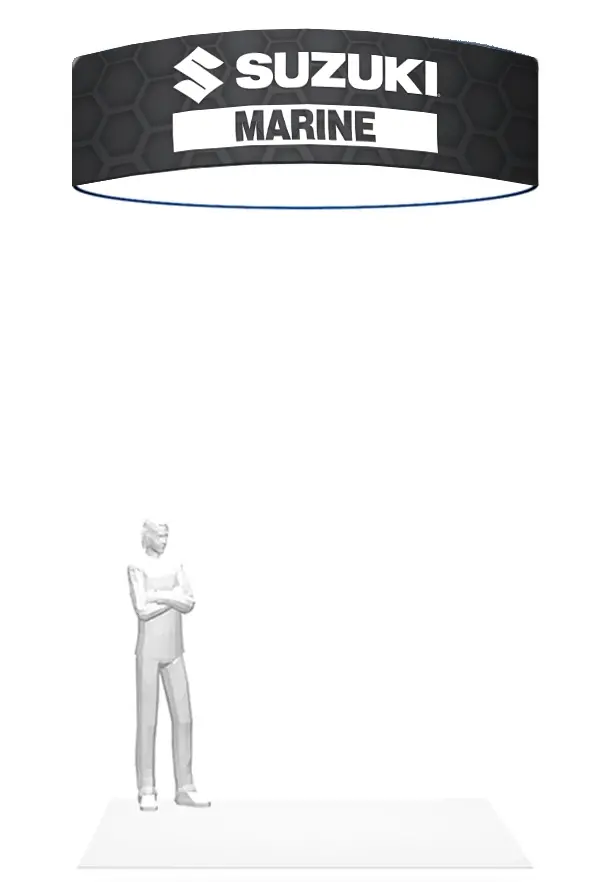 Suzuki Marine Stealth Round Hanging Sign - 8' X 32" 1