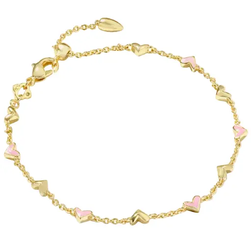 Kendra Scott Haven Gold Pink Heart Bracelet 1