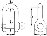 Proboat Standard Stainless Steel Dee Shackles 2