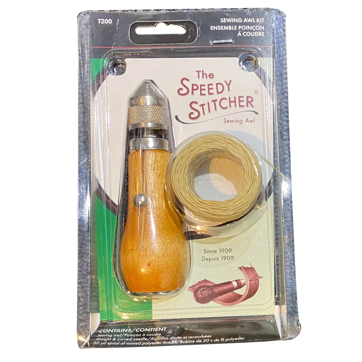 Speedy Stitcher Sewing Awl - W/30 Yards Of Thread 1