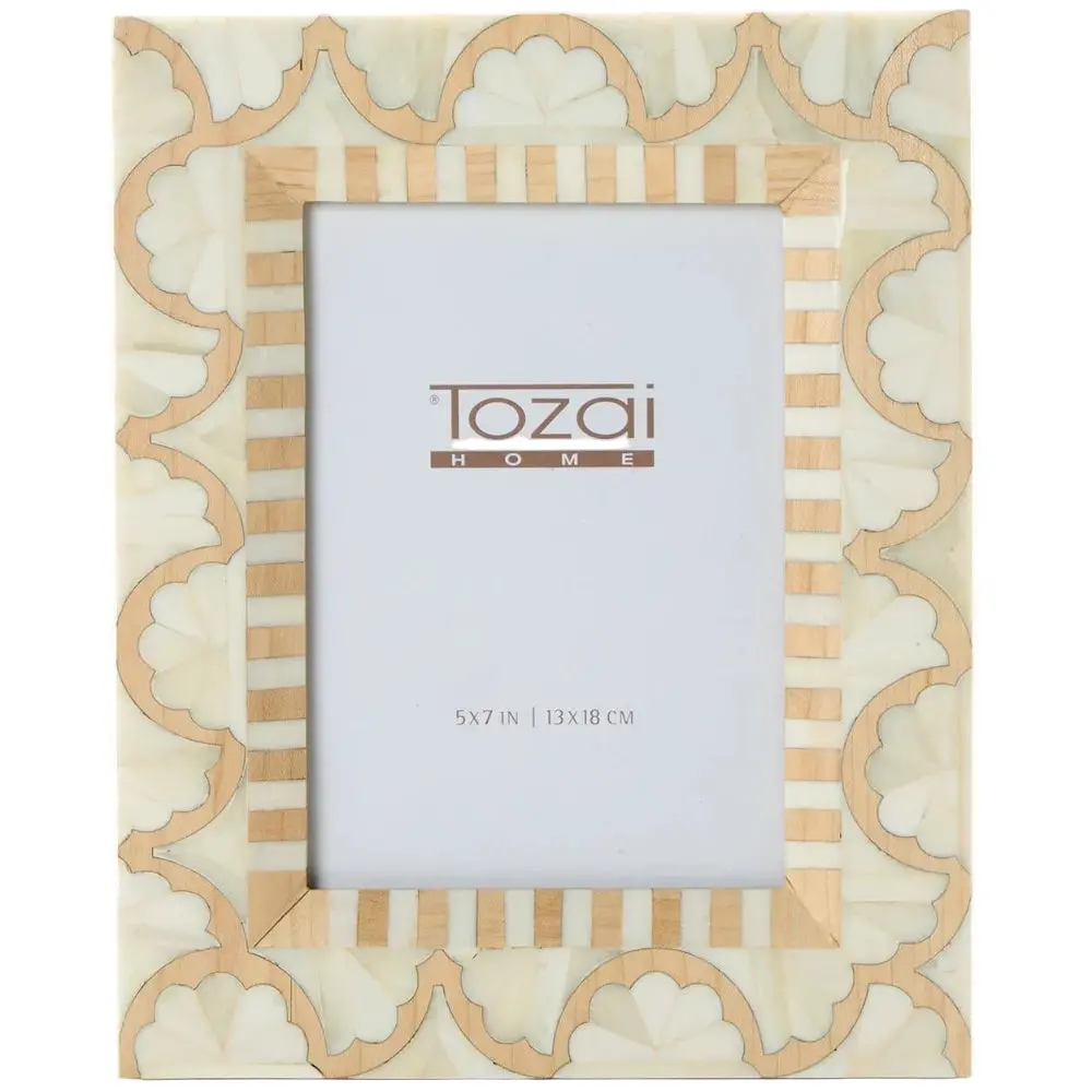 Tozai Royale Maple Wood & Bone Inlay Picture Frame -  5" X 7" 1