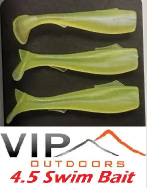 Vip Outdoors 4.5" Swim Bait Pearl Chart 1