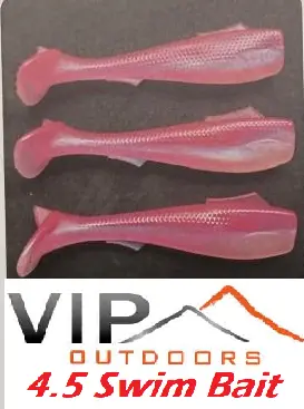 Vip Outdoors 4.5" Swim Bait Pearl Pink 1