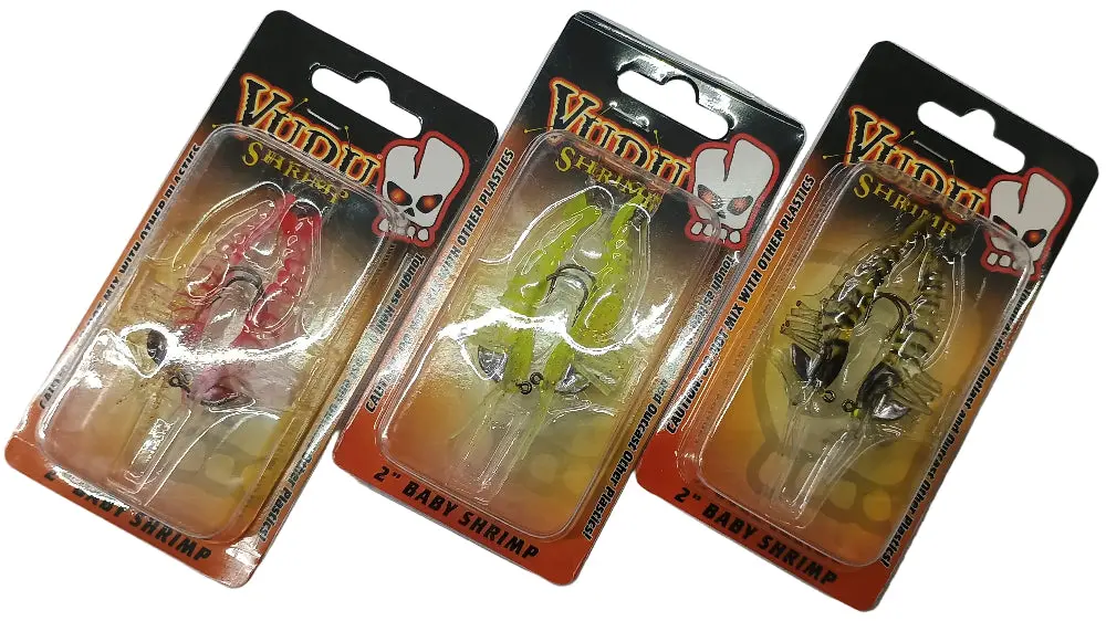 Egret Vudu Baby Shrimp 2" Pre-Rigged Soft Lures - 2 Pc. 1