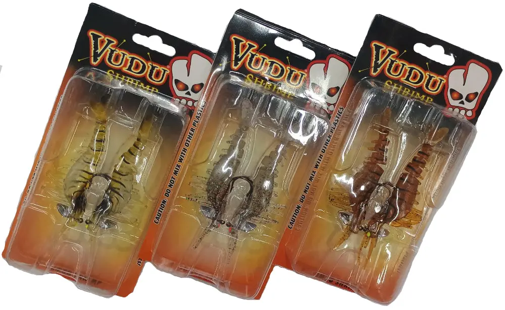 Egret Vudu Jumbo Shrimp 4" Pre-Rigged Soft Lures - 2 Pc. 1