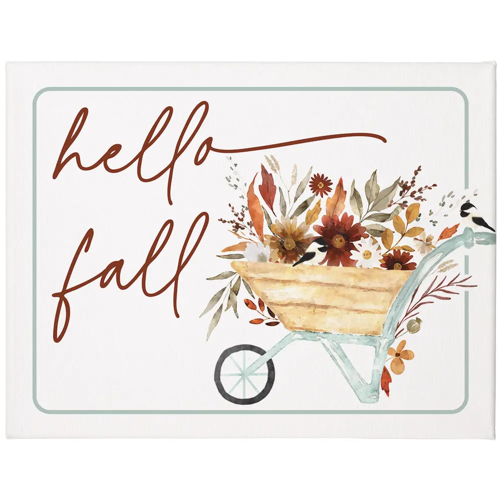 Sincere Surroundings "Hello Fall" Canvas-Wrap Sign - 9" X 12" 1