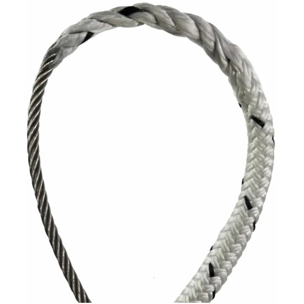 Halyard 1/8" X 30Ft Wire 5/16" X 30' Black Rope 1