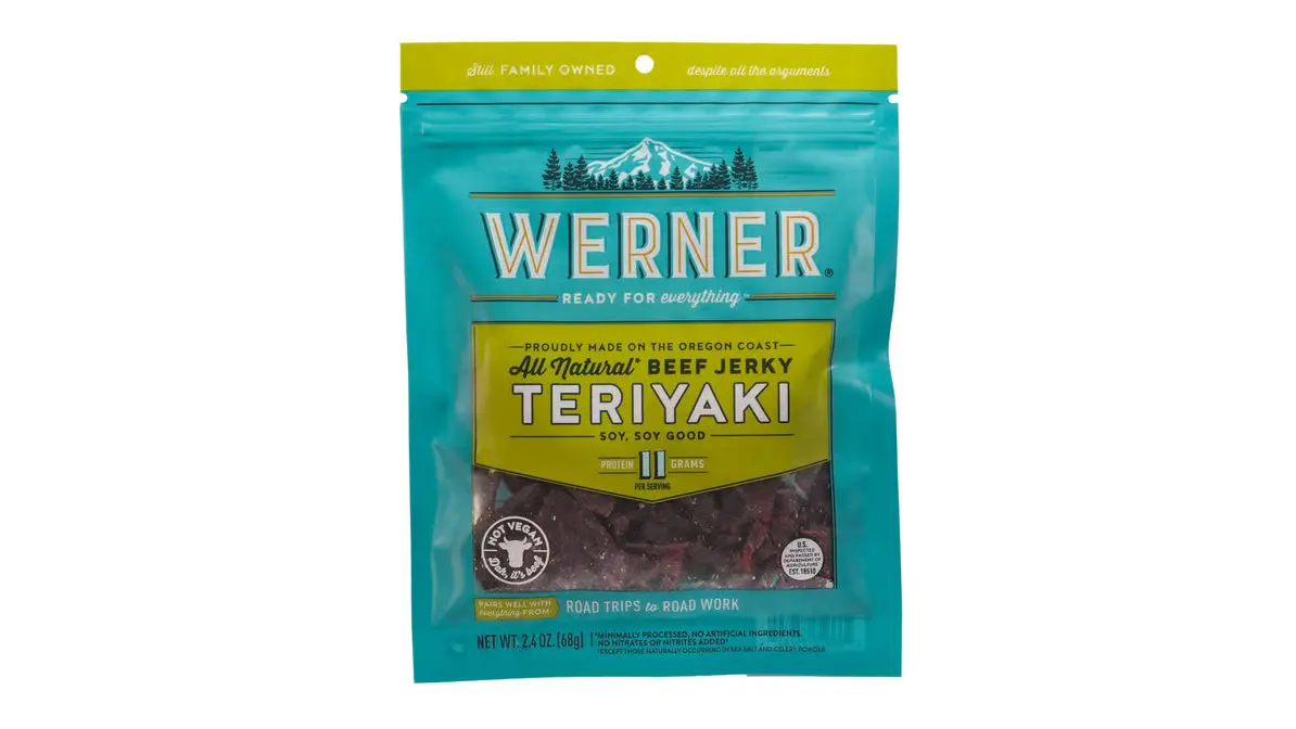 Werner 2.4 Oz Beef Jerky - Teriyaki 1