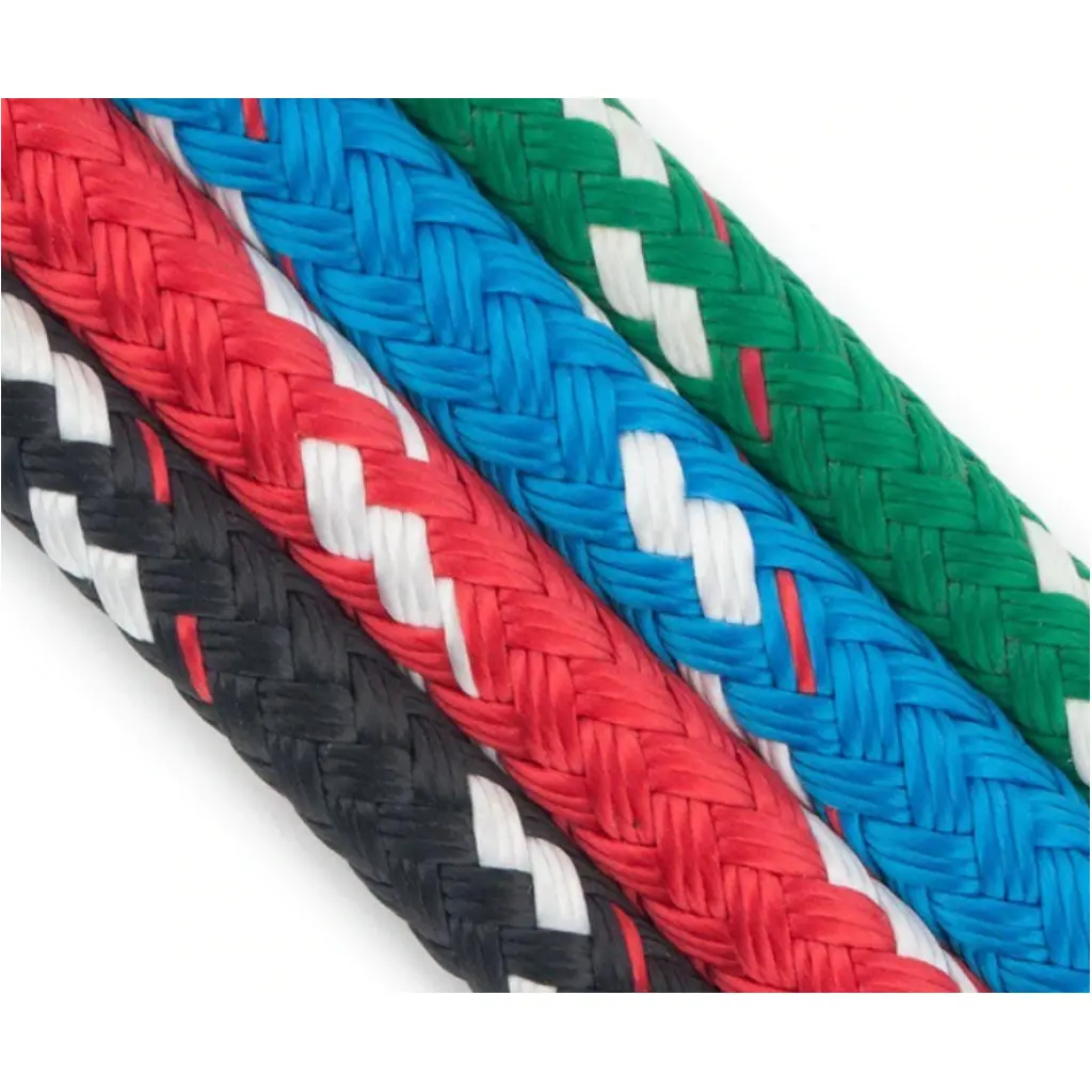 Novabraid Solid Black With Red Dacron - 5/16" 1