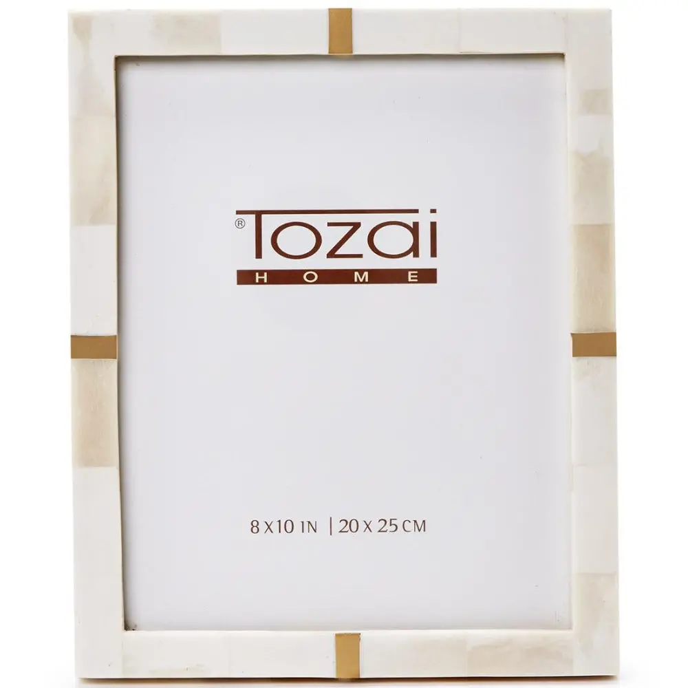 Tozai Royale Bone & Brass Inlay Photo Frame - 8" X 10" 1