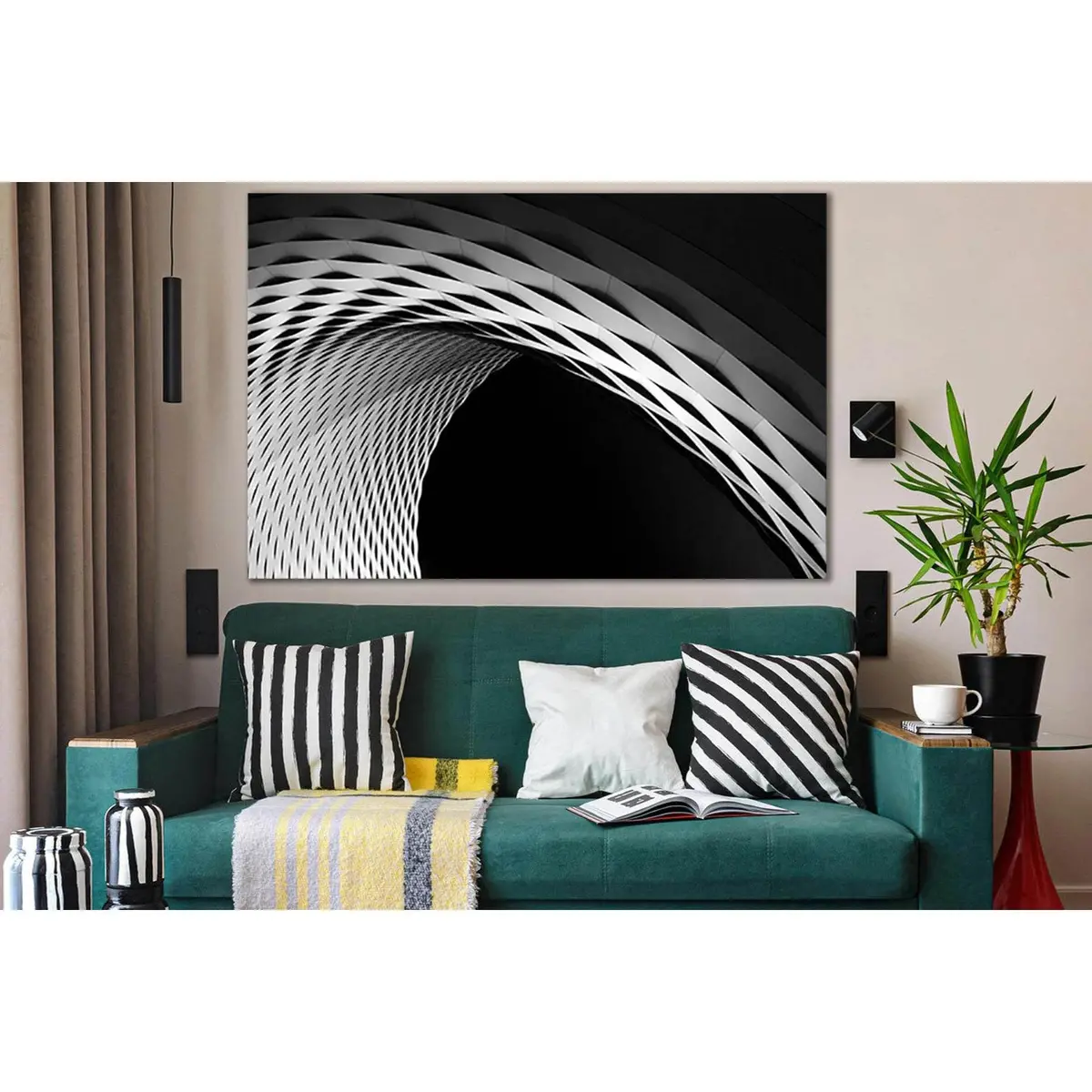 A Curve In A Latticework Facade №Sl1411 Ready To Hang Canvas Print 2