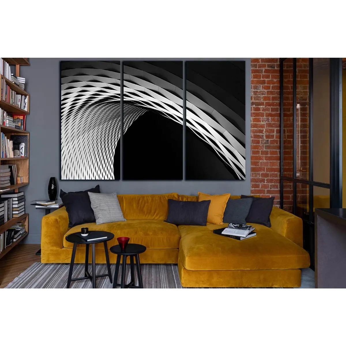 A Curve In A Latticework Facade №Sl1411 Ready To Hang Canvas Print 5