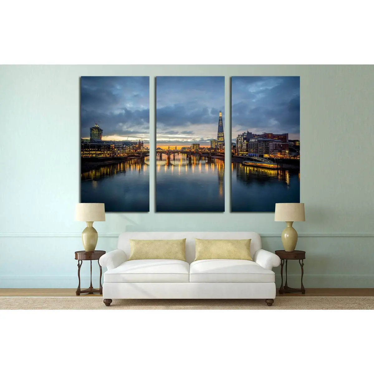 London Cityscape Canvas Art Print #555 – Pre-Installed Hanging Hardware - Image 2