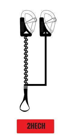 2 Hook Elasticated Safety Line With Cow Hitch 1