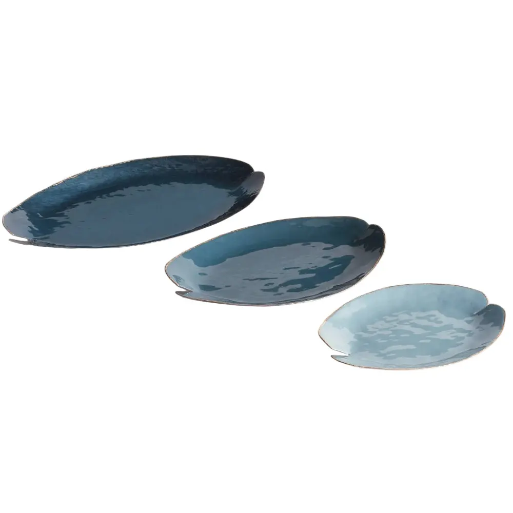 Napa Camden Enameled Iron Lilypad Platters 1