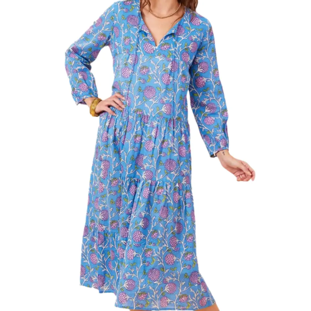 Rockflowerpaper Cotton Ainsley Long Tiered Dress 1