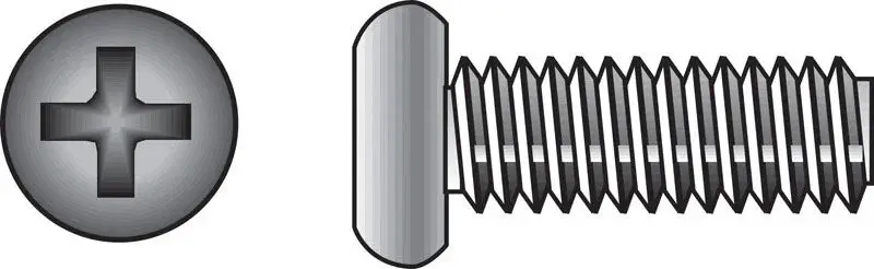 Hillman 18-8 Stainless Steel Pan Head Phillips Machine Screw 1/4" X 3/4" - 100 Pack 1